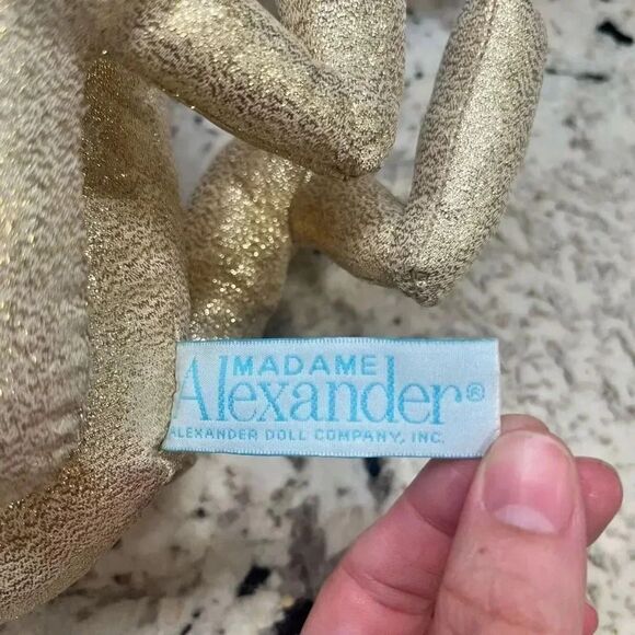 Madame Alexander Dragon Adjustable Metallic Shimmer Gold Stuffed Animal Toy - Picture 2 of 7